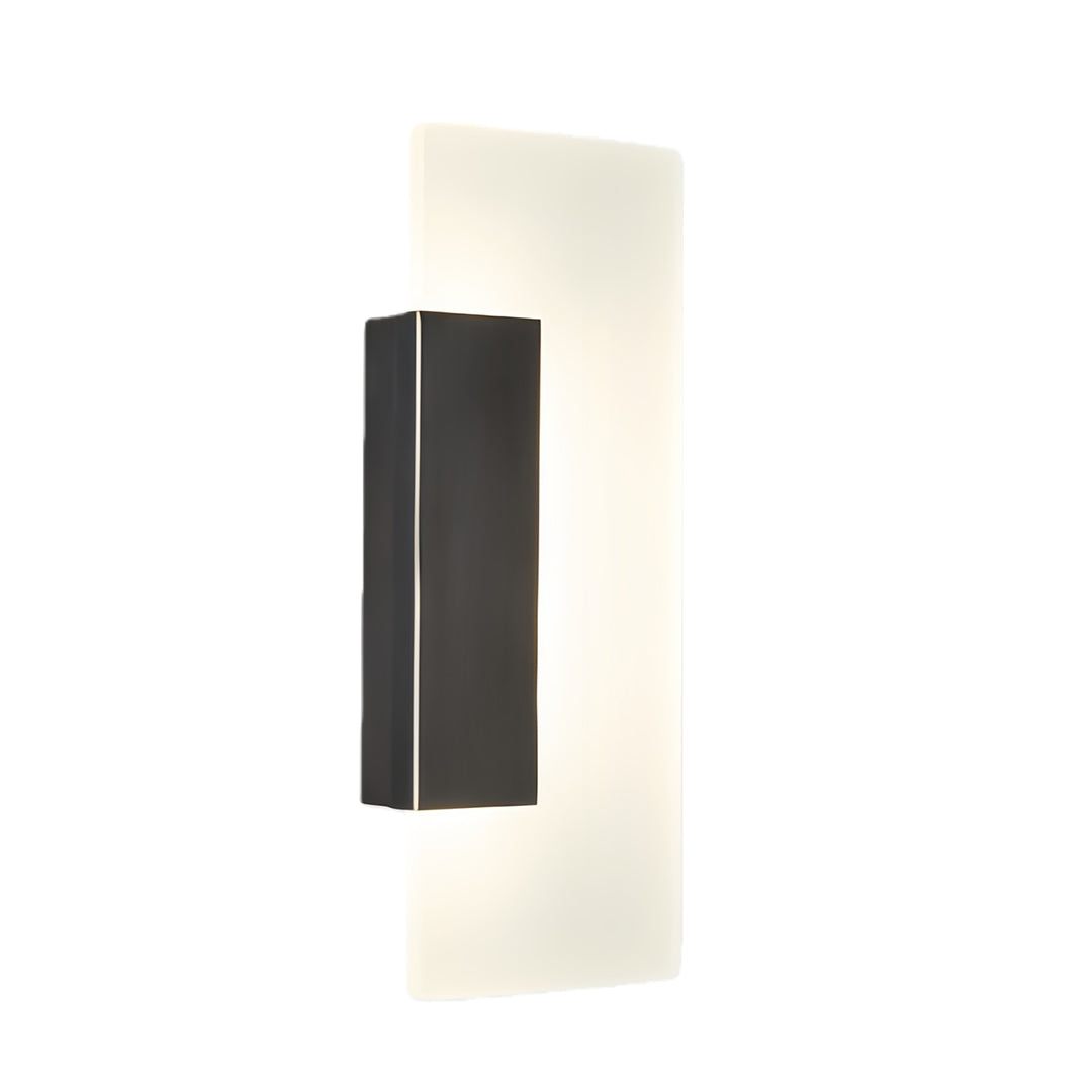 Minimalist Brass Wall Sconce — Full-Copper, Integrated LED, 4W, 4000K, Acrylic Shade, Black/Gold or Copper Finish