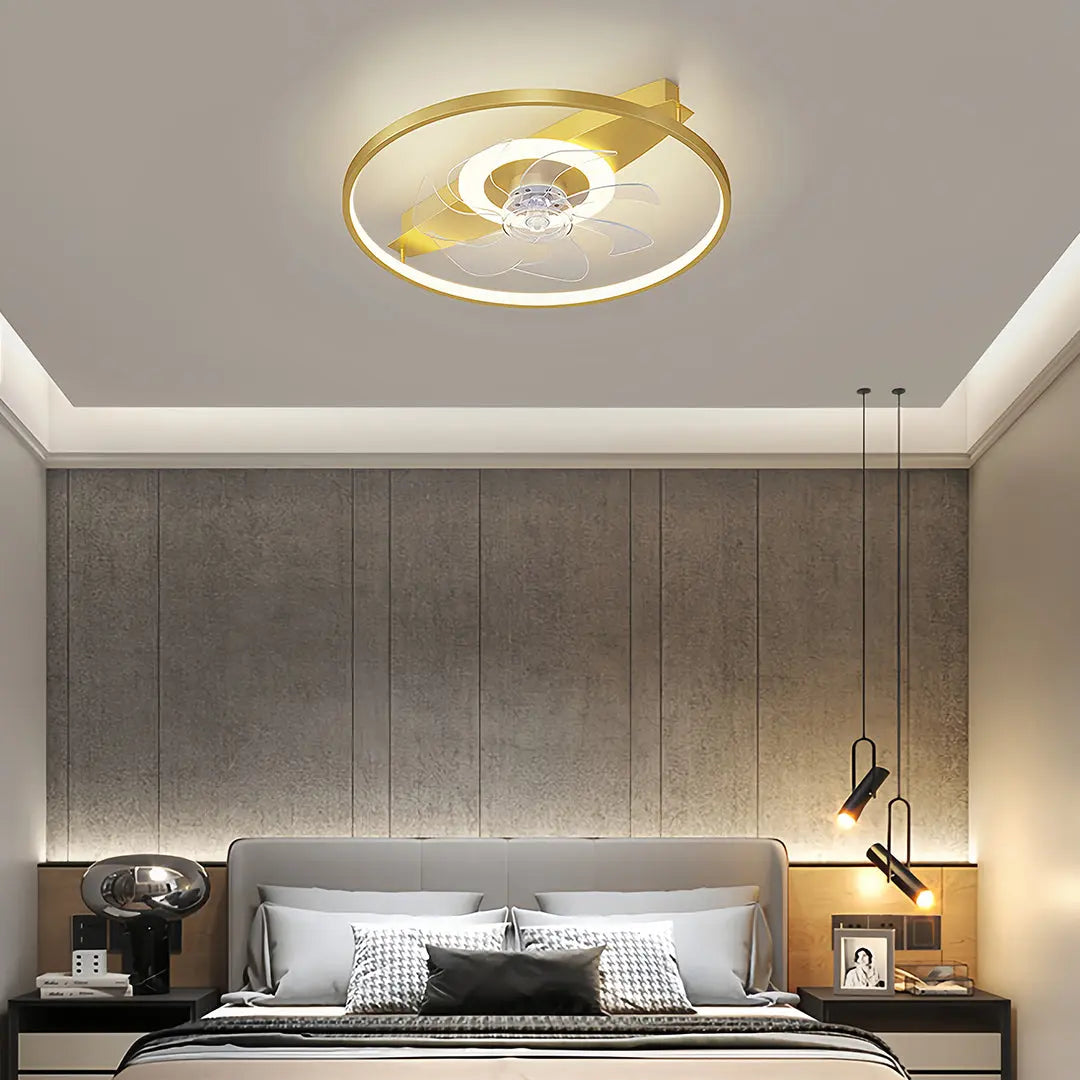 Ultra-Quiet LED Ceiling Fan with Light - Minimalist Design Luxe