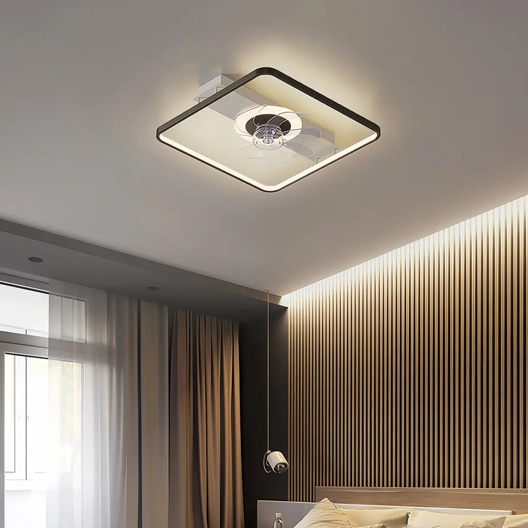 Ultra-Quiet LED Ceiling Fan with Light - Minimalist Design Luxe