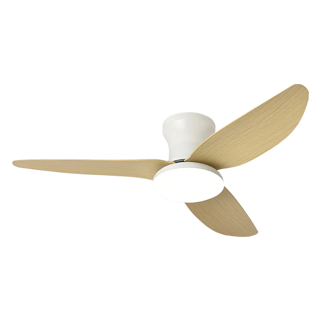 Modern Small 3-Blade Ceiling Fan with Remote Control and Dimmer Light - Quiet Operation Luxe