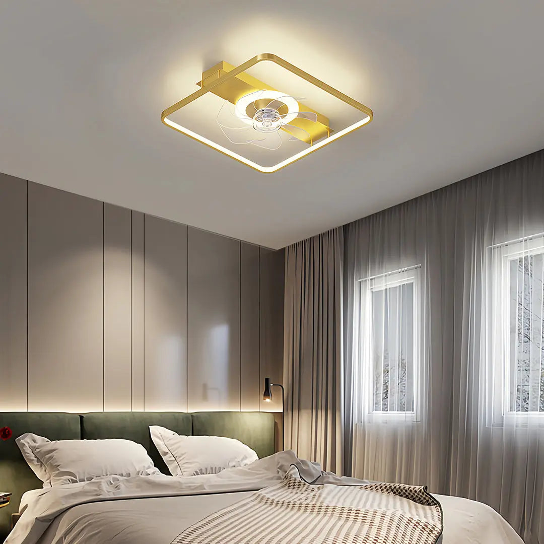 Ultra-Quiet LED Ceiling Fan with Light - Minimalist Design Luxe