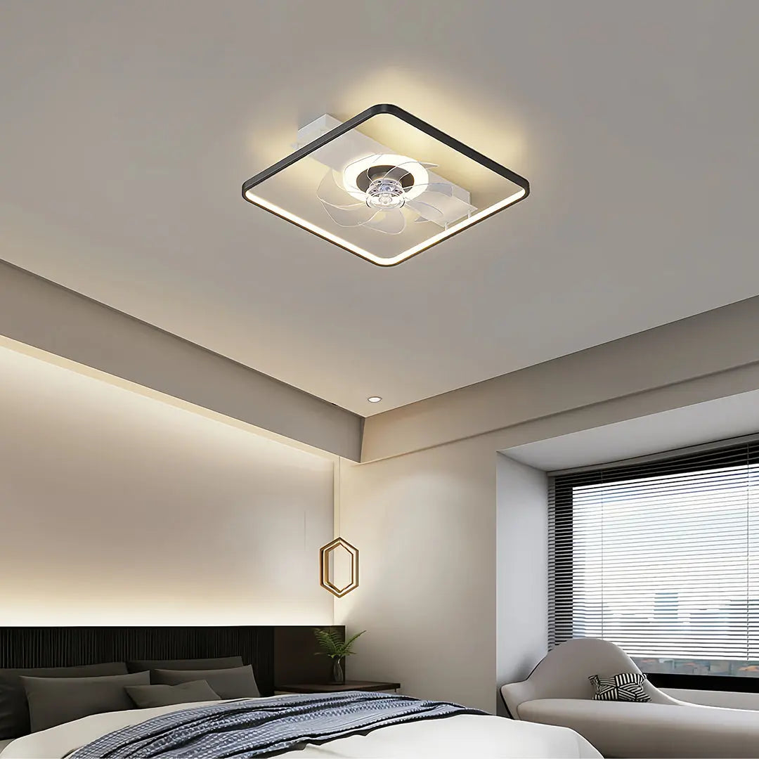 Ultra-Quiet LED Ceiling Fan with Light - Minimalist Design Luxe