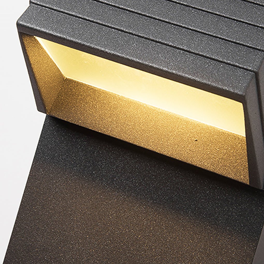 Minimalist Outdoor Bollard Light — Aluminum Alloy, Frosted Glass, LED 8W, 3000K, IP54, 31" Height