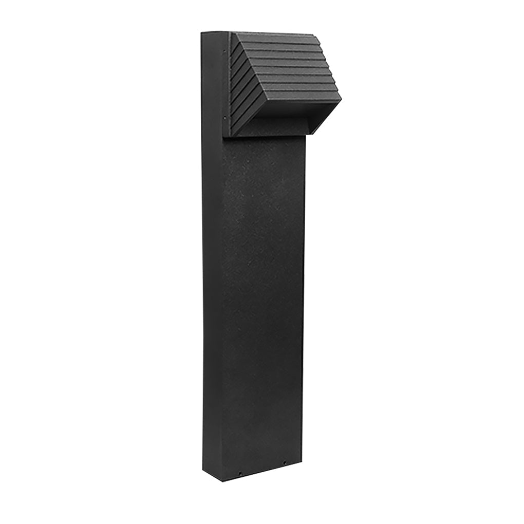 Minimalist Outdoor Bollard Light — Aluminum Alloy, Frosted Glass, LED 8W, 3000K, IP54, 31" Height