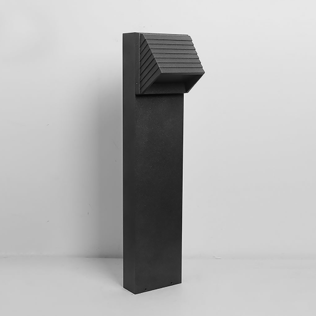 Minimalist Outdoor Bollard Light — Aluminum Alloy, Frosted Glass, LED 8W, 3000K, IP54, 31" Height