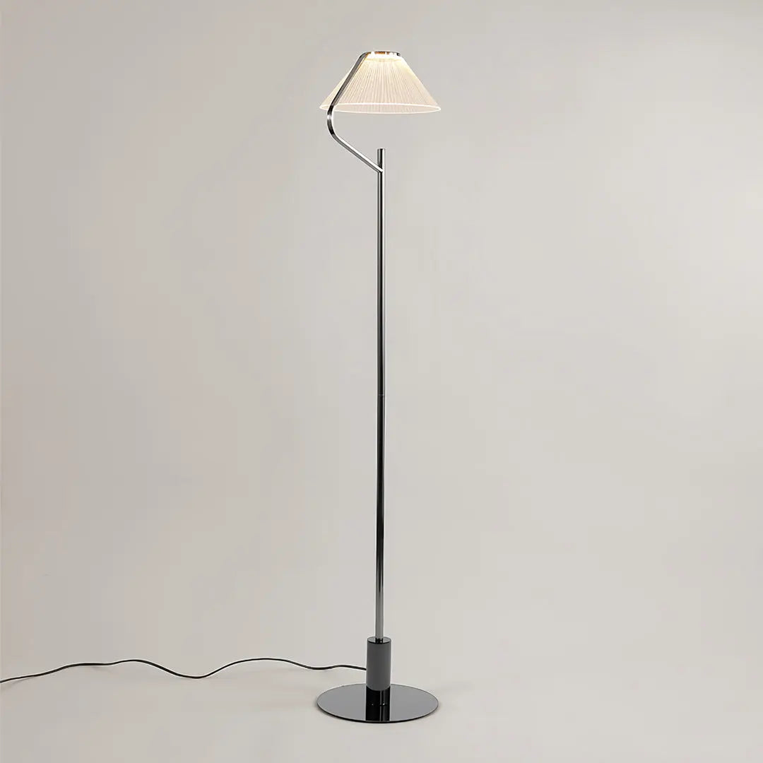 Elegant Chrome Metal Floor Lamp with Acrylic Design - Luxury LED Standing Light Luxe