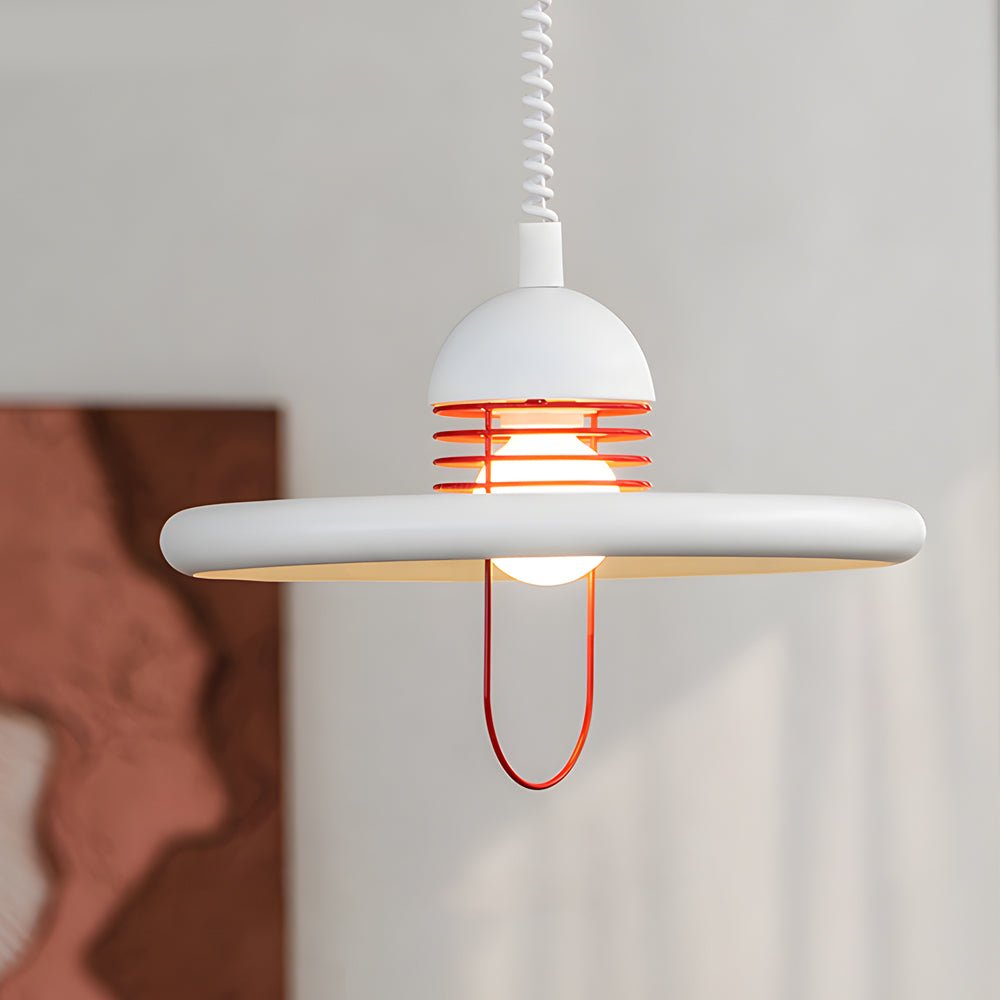 Flying Saucer Pendant Light — Iron, LED, 3-Step Dimming (3000K/4500K/6000K), 15.7" Diameter