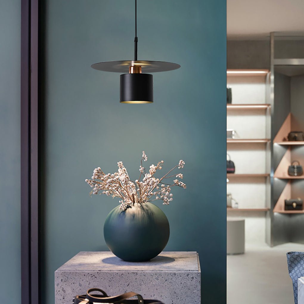 Minimalist Three-Color Pendant Light — Wrought Iron, E27, Adjustable 200cm Cable, Dining Room & Bedside