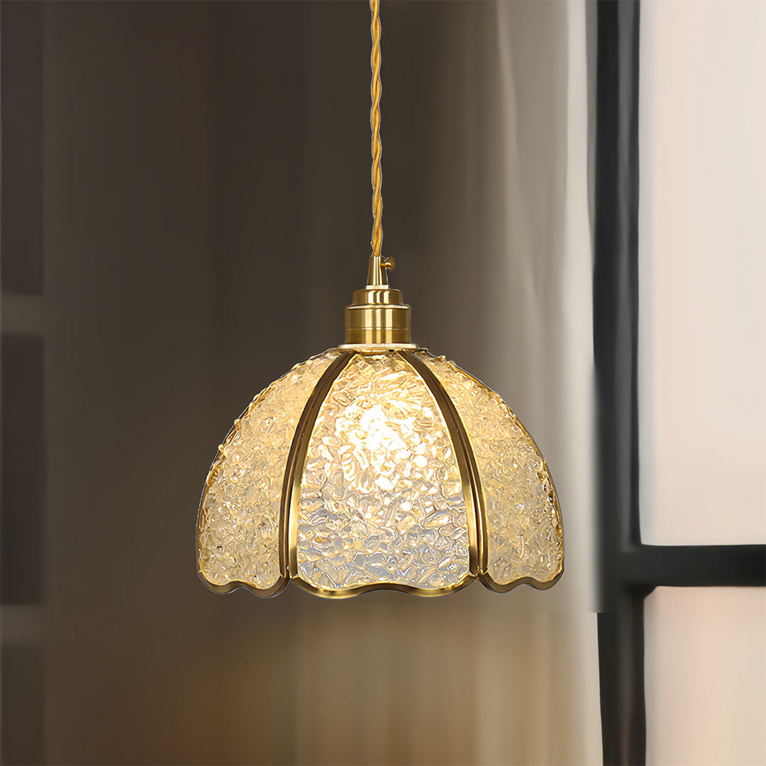Vintage Crystal Mini Pendant — Full Copper, E27, 12W LED, Three-Color Dimming, 8.66" Diameter, 7 Styles