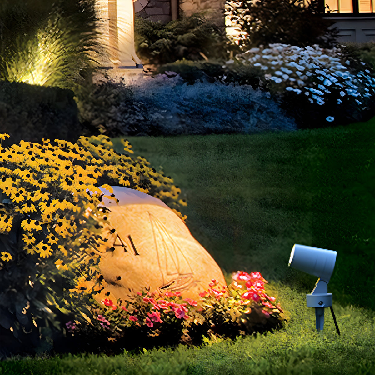 Modern Outdoor Garden Spotlight — Die-Cast Aluminum, LED, 10W/20W/30W, 3000K Warm White, IP65 Weatherproof