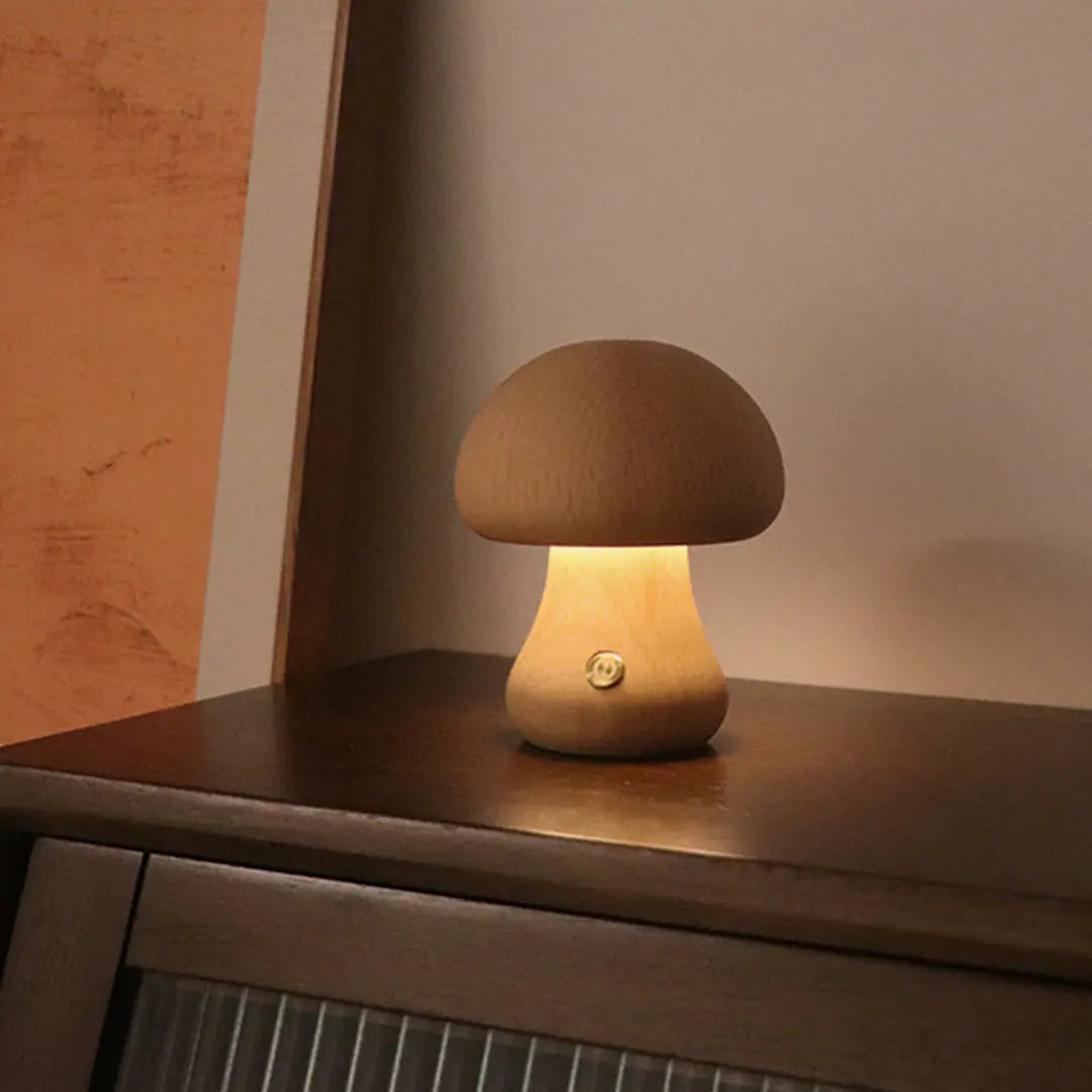 Simple LED Decorative Table Lamp - Mushroom Design for Nighttime Use Luxe