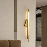 Geometric Diamond Linear Wall Sconce — Copper & Acrylic, 9W/10W/16W, 3-Step Dimming (3000K/4500K/6000K), Black/Gold Finish