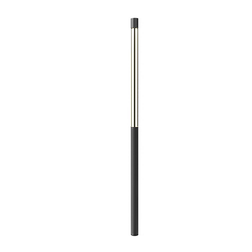 Cylinder Outdoor Bollard Light — Black Die-Cast Aluminum, LED, IP54, 10W–35W, 3000K, 31"–157" Heights