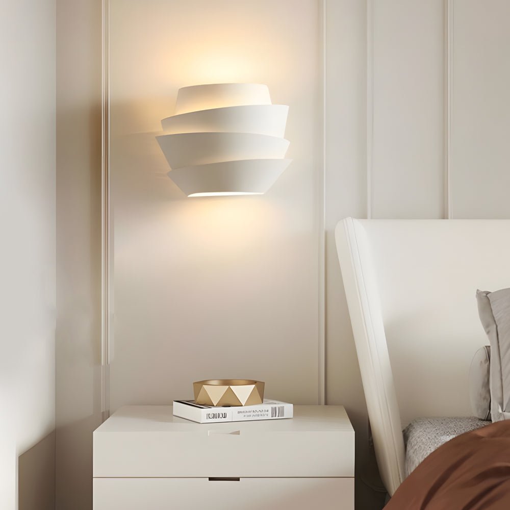 Half-Cylinder Minimalist Wall Sconce — Matte White Iron, 2-Light G9, Three-Step Dimming, Up/Down, Hardwired