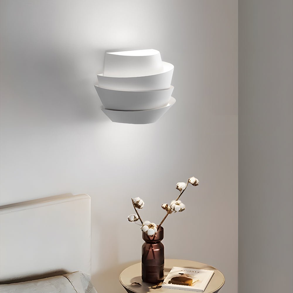 Half-Cylinder Minimalist Wall Sconce — Matte White Iron, 2-Light G9, Three-Step Dimming, Up/Down, Hardwired