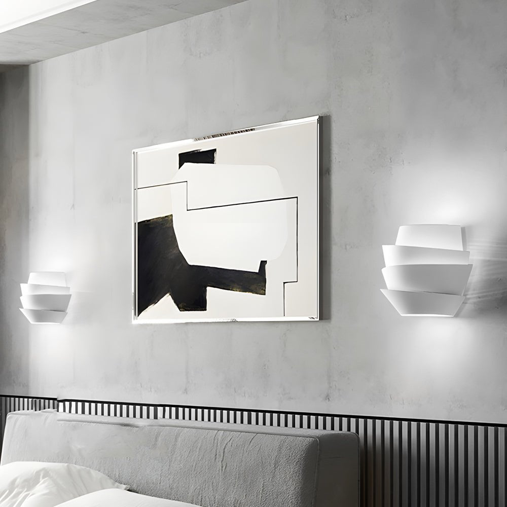 Half-Cylinder Minimalist Wall Sconce — Matte White Iron, 2-Light G9, Three-Step Dimming, Up/Down, Hardwired