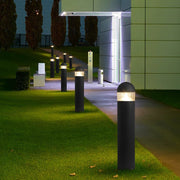 Minimalist Outdoor LED Bollard Light — Aluminum and Glass, 12W COB, IP54 Weatherproof, Round or Square