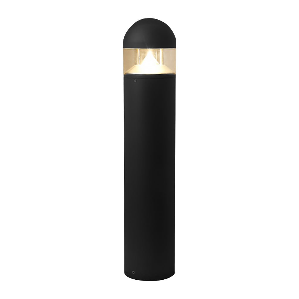Minimalist Outdoor LED Bollard Light — Aluminum and Glass, 12W COB, IP54 Weatherproof, Round or Square