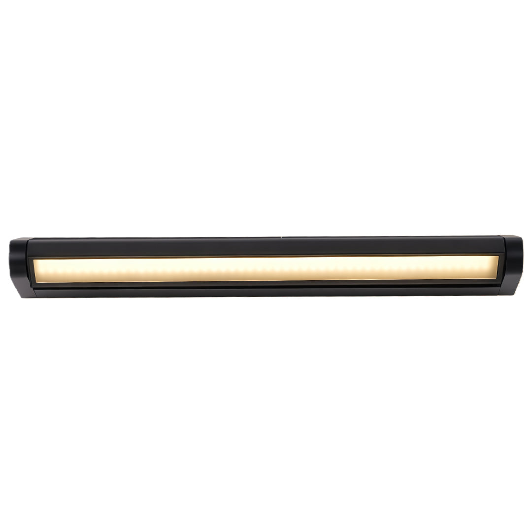 Rotatable Linear LED Wall Sconce — Black Aluminum, Acrylic Shade, 12W/18W/30W, 3000K/4000K/6000K