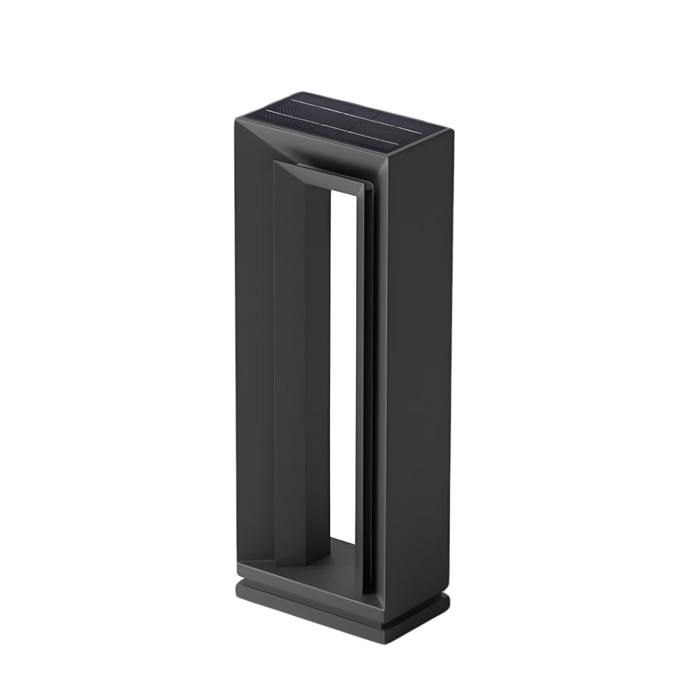 Modern Minimalist Arch Solar / Hardwired Bollard Light — Stainless Steel, LED 3000K, IP65, 10W, Dusk-to-Dawn