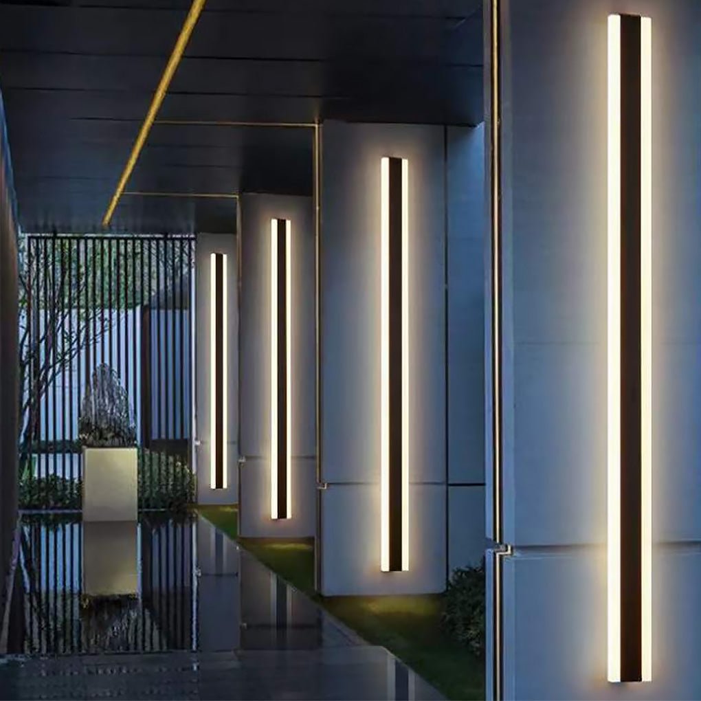 minimalist waterproof linear led outdoor wall light ideal for porch mounting