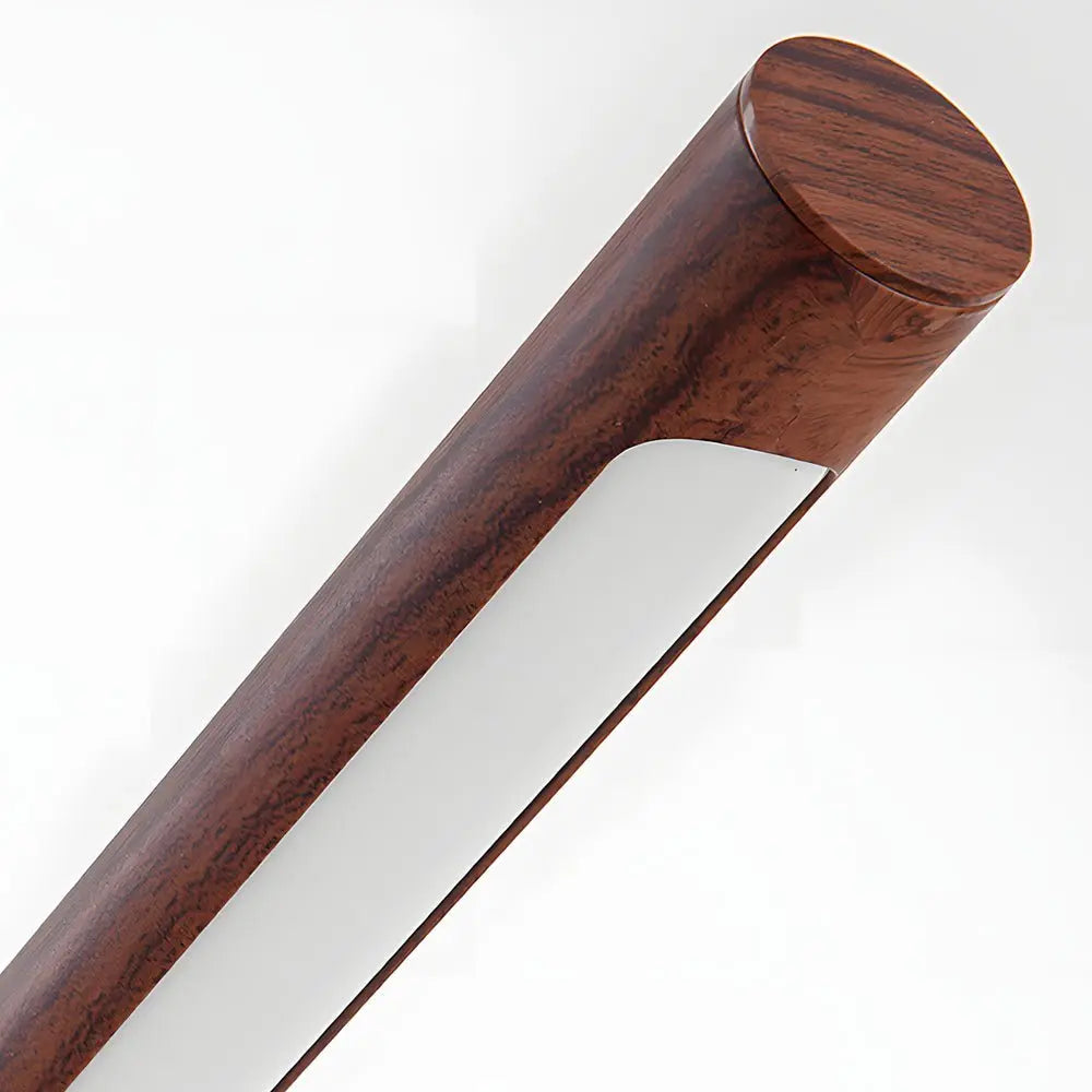 Minimalist Linear LED Desk Lamp with Wood Finish, USB Port, and Dimmable Light Bar Luxe