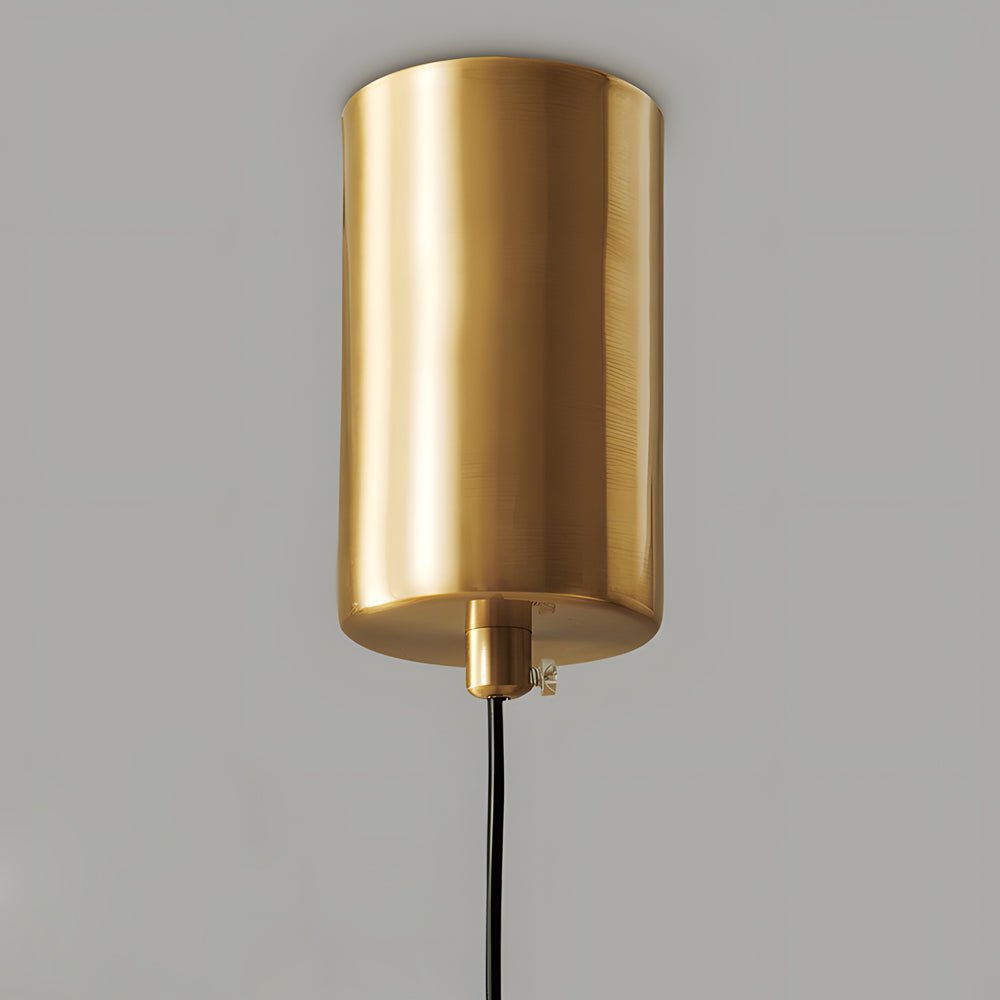 Minimalist Long Oval Pendant Light — Copper & Silicone, LED 18W, 3-Step Dimming (3000K/4500K/6000K)