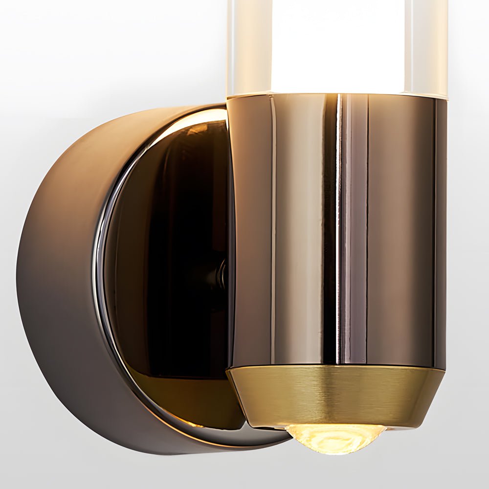 Minimalist Down-Light Wall Sconce — Aluminum & Acrylic, Gold + Black, 6W, 3-Step Dimming (3000K/4500K/6000K)