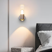 Minimalist Down-Light Wall Sconce — Aluminum & Acrylic, Gold + Black, 6W, 3-Step Dimming (3000K/4500K/6000K)