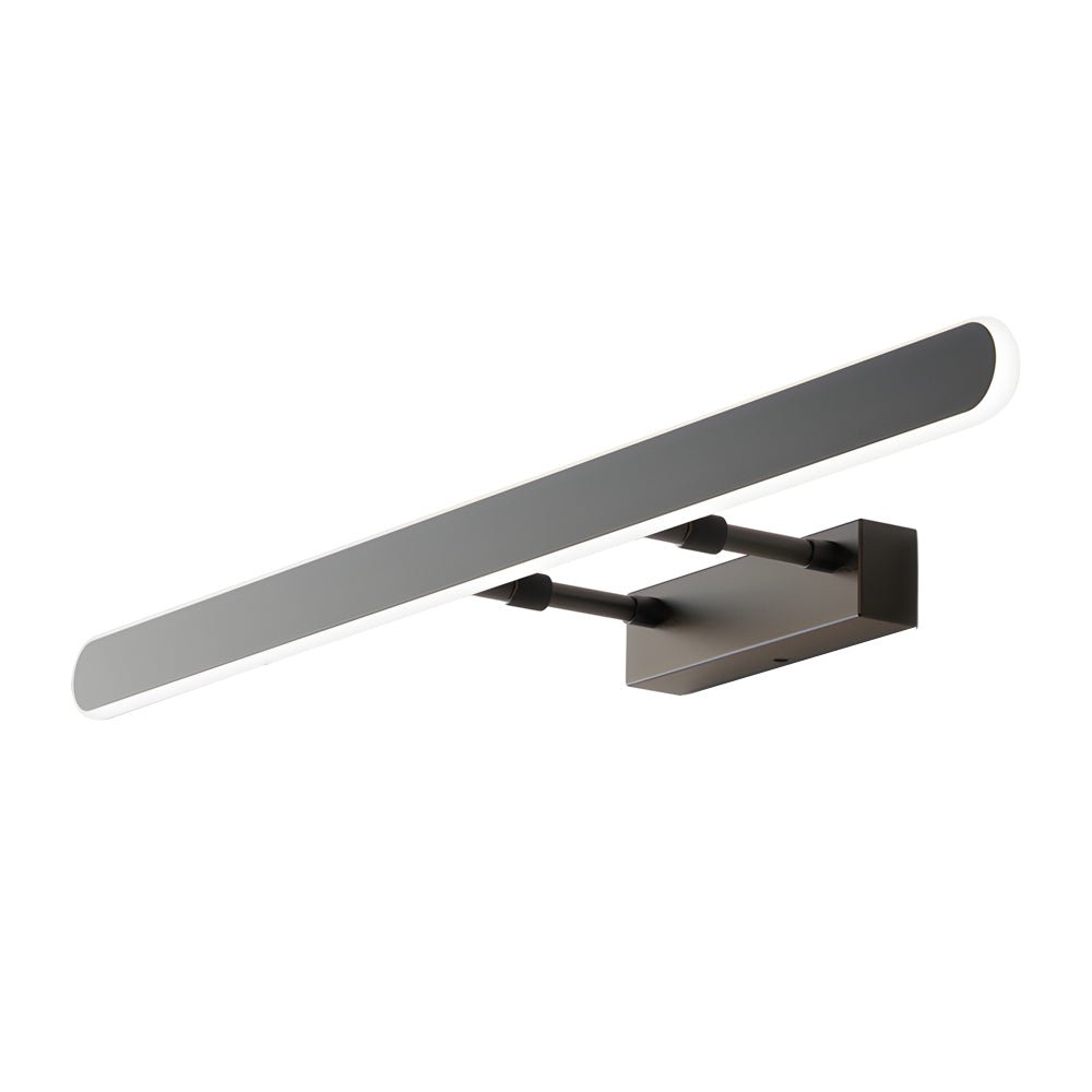 Minimalist LED Bathroom Vanity Light Bar — Matte Black, Acrylic Surround, Three-Step Dimming