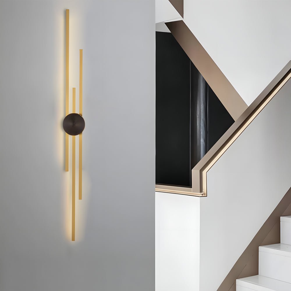 minimalist modern linear wall lamp two color metal wall light