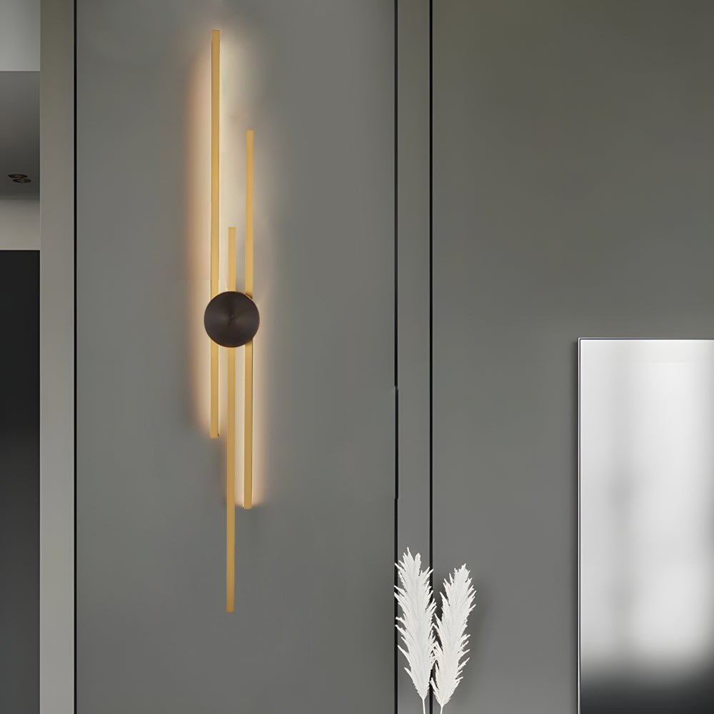 minimalist modern linear wall lamp two color metal wall light