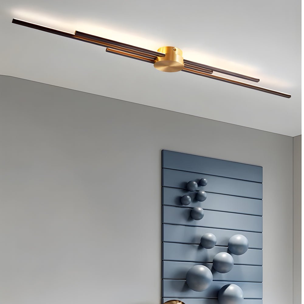 minimalist modern linear wall lamp two color metal wall light