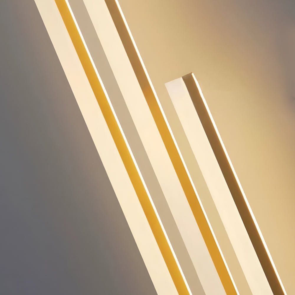 minimalist modern linear wall lamp two color metal wall light