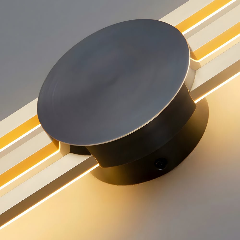 minimalist modern linear wall lamp two color metal wall light