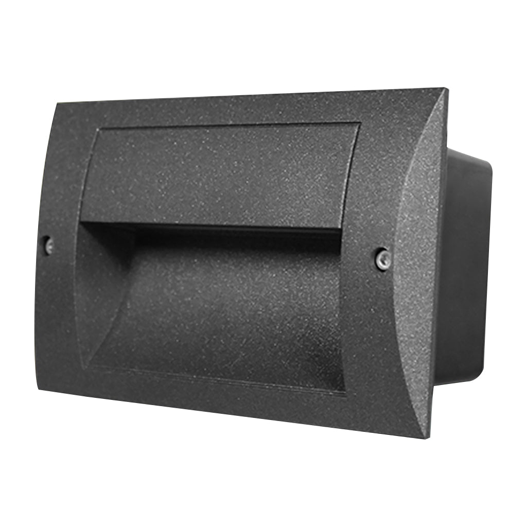 Minimalist Outdoor Step & Stair Wall Light — Die-Cast Aluminum, LED, IP65 Weatherproof, 7" x 3" x 4"