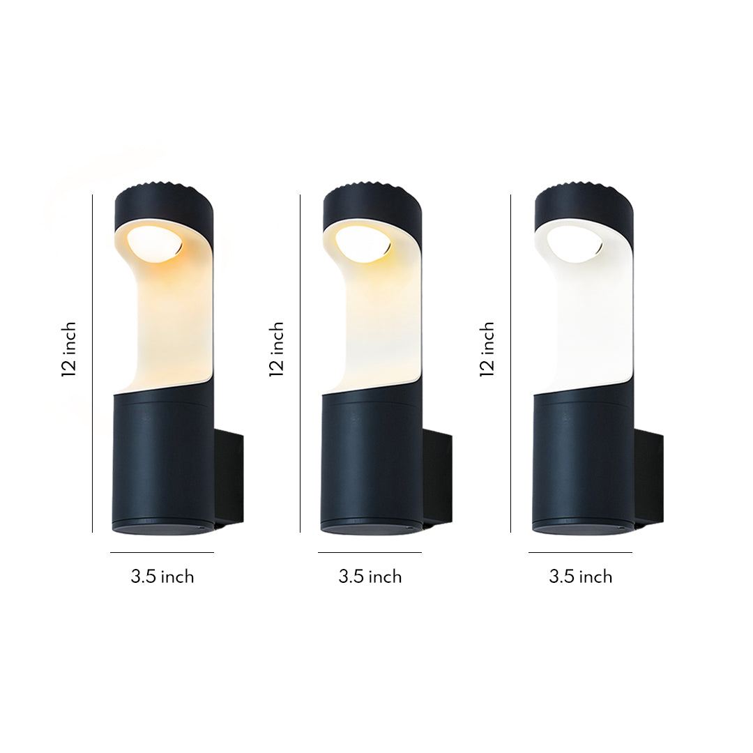Minimalist Outdoor Wall Sconce — Die-Cast Aluminum, Acrylic Shade, 7W LED, IP54, E27, Three Color Temperatures