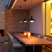 Minimalist Outdoor Pendant Chandelier — Frosted Glass & Hardware, LED, IP54, Flash Gray, Sun Room & Villa