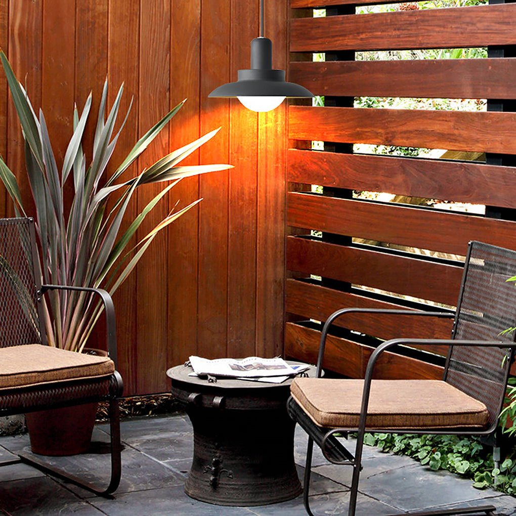 Minimalist Outdoor Pendant Chandelier — Frosted Glass & Hardware, LED, IP54, Flash Gray, Sun Room & Villa
