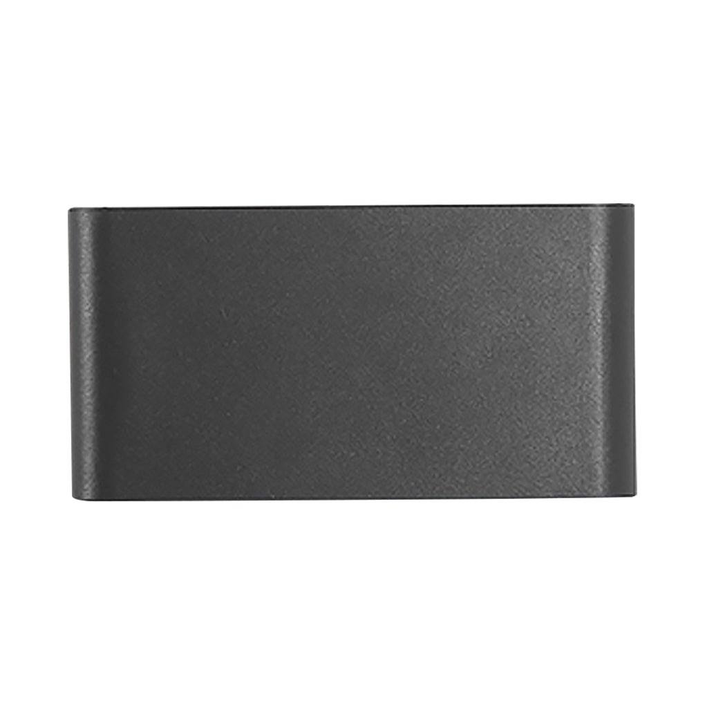 Modern Black 2-Light Low Profile LED Outdoor Wall Light for Porch - Slim Up/Down Design