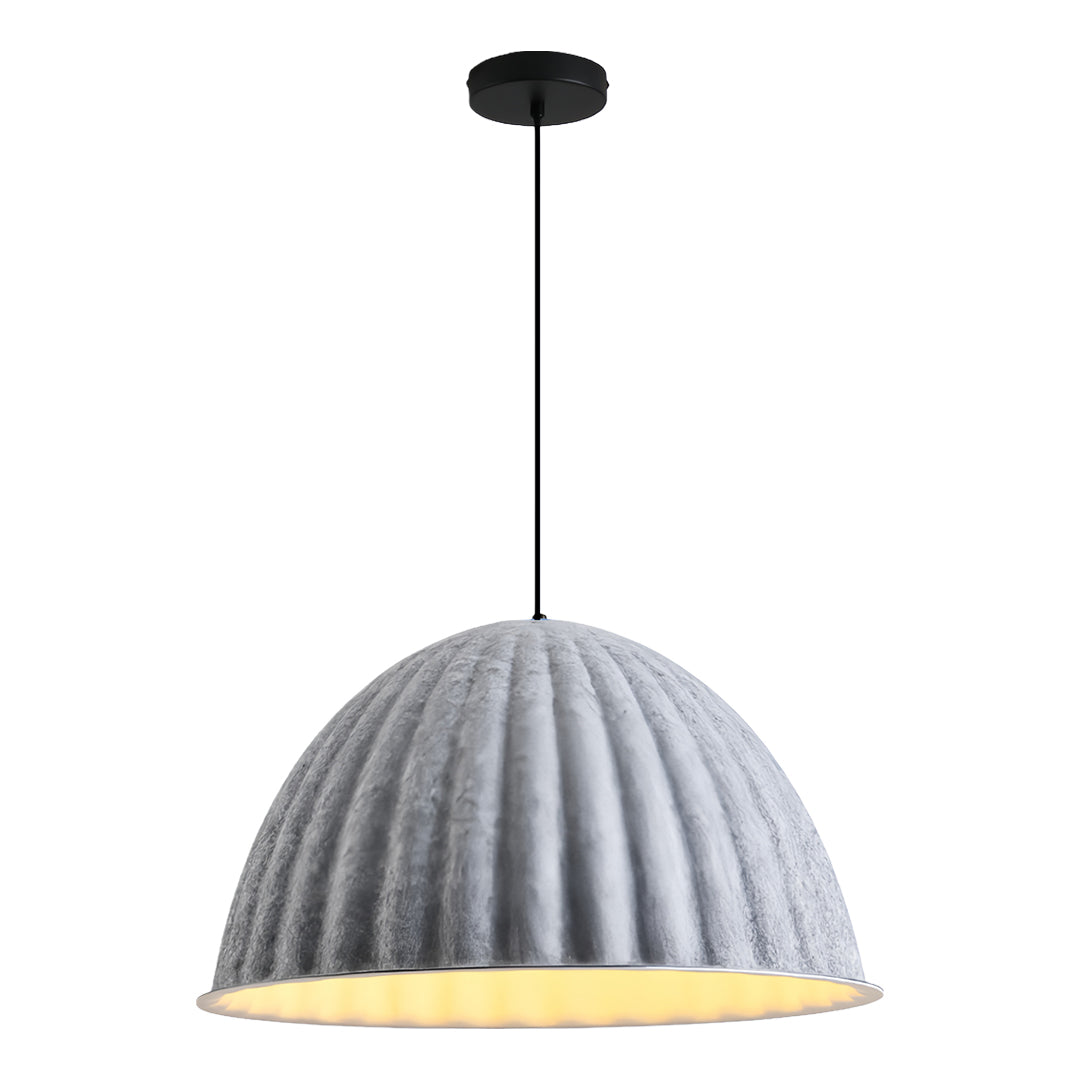 Pumpkin-Shaped Felt Pendant Light — PET Felt, Sound-Absorbing, E27, 14"–30" dia.