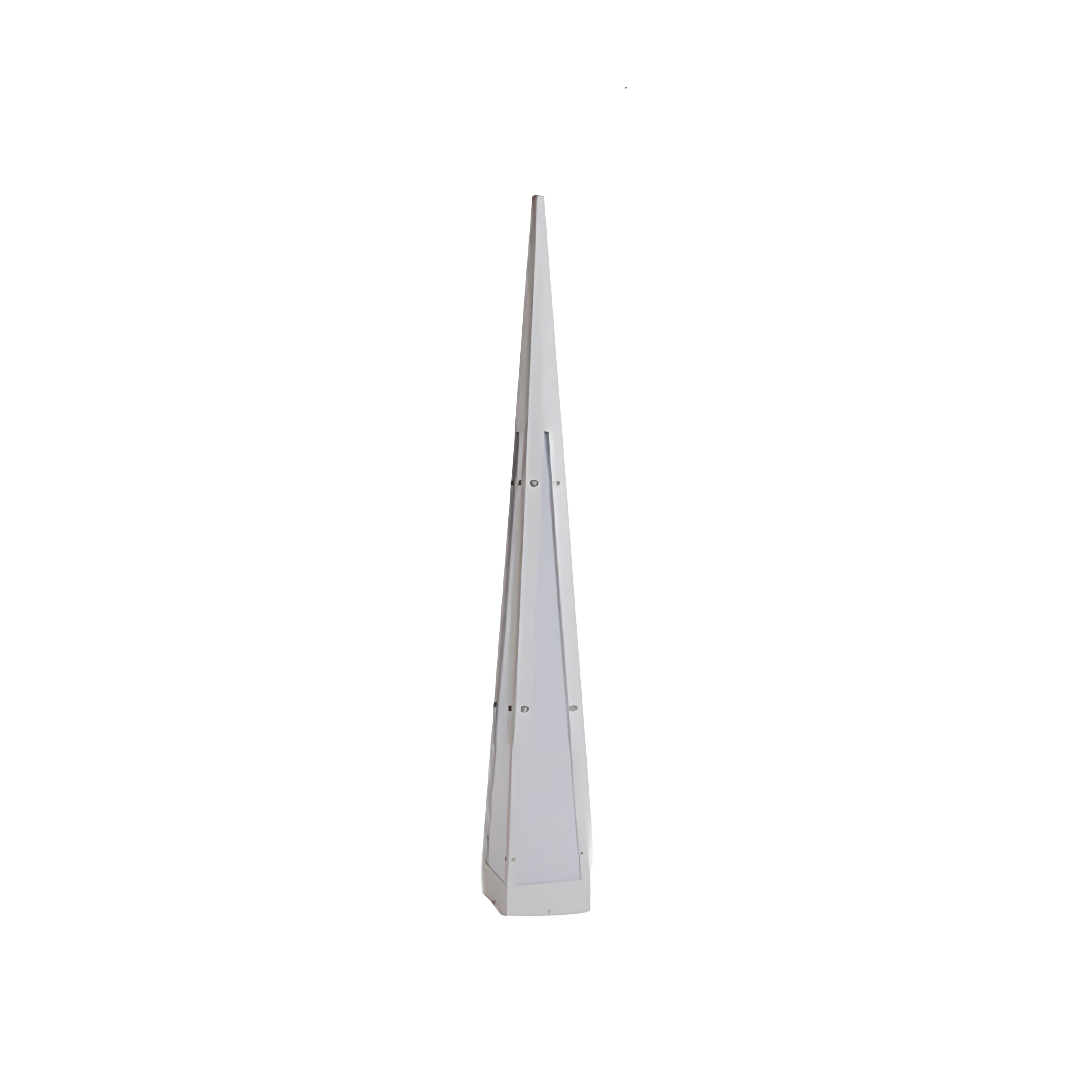 Pyramid Geometric Outdoor Floor Lamp — Stainless Steel, USB Rechargeable, 2W LED, IP54, 3000K Warm White