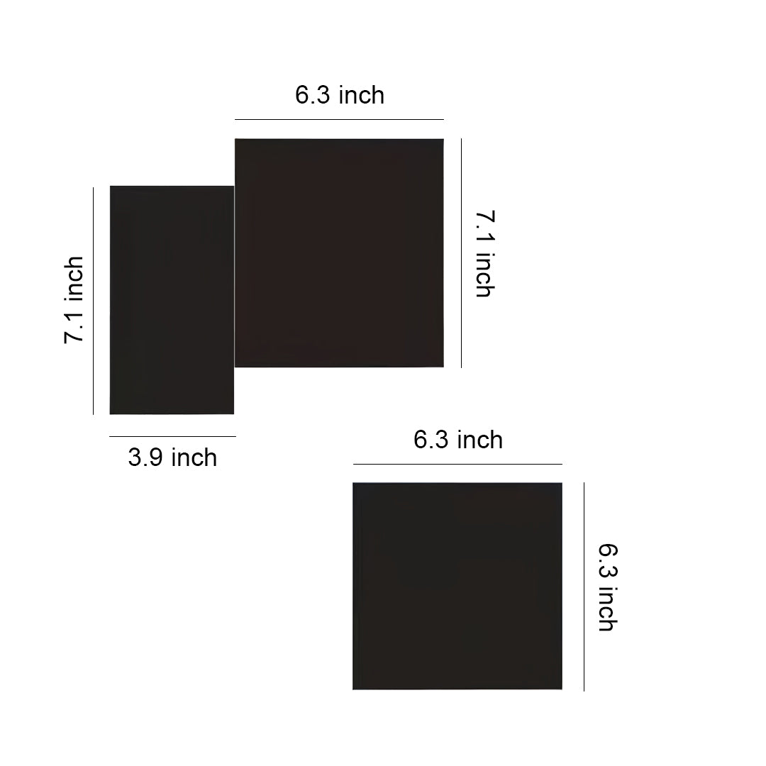 Minimalist Rectangular Linear Wall Sconce — Black Iron, LED, 3-Step Dimming (3000K/4000K/6000K), 5W–10W