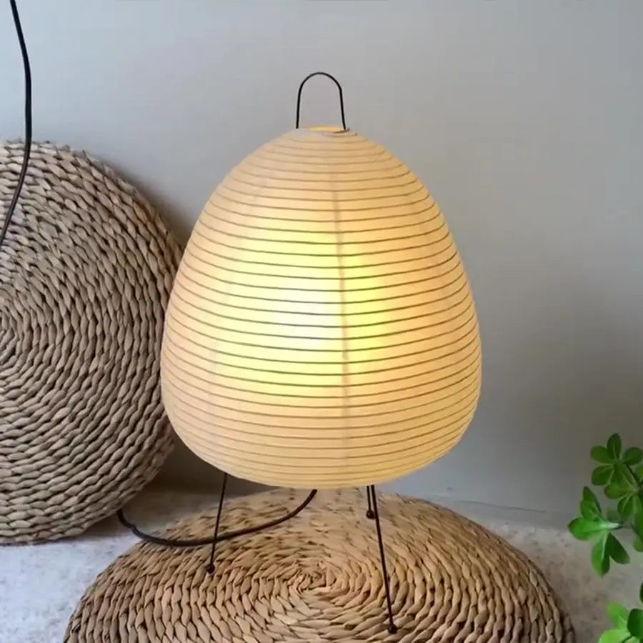 Minimalist Wabi-Sabi Design Rice Paper Table Lamps Luxe