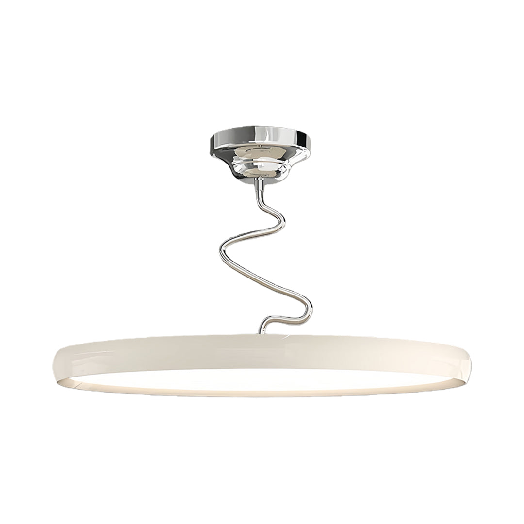Twisted-Line LED Semi-Flush Mount — Aluminum & Iron, Acrylic Shade, Dimmable 3000K–6000K, 11.8"–23.6"