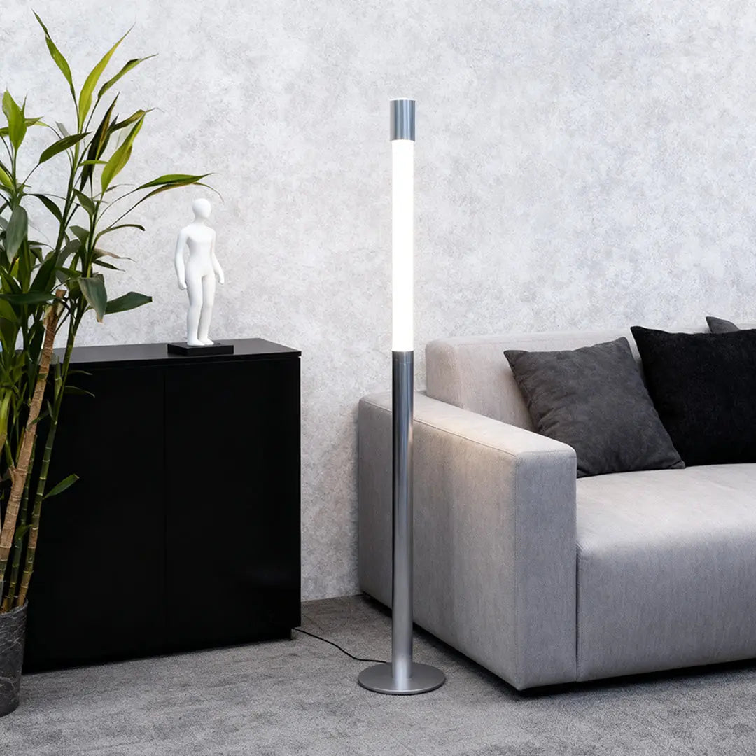 Elegant Minimalist Gray Italian Floor Lamp with Creative Design Luxe