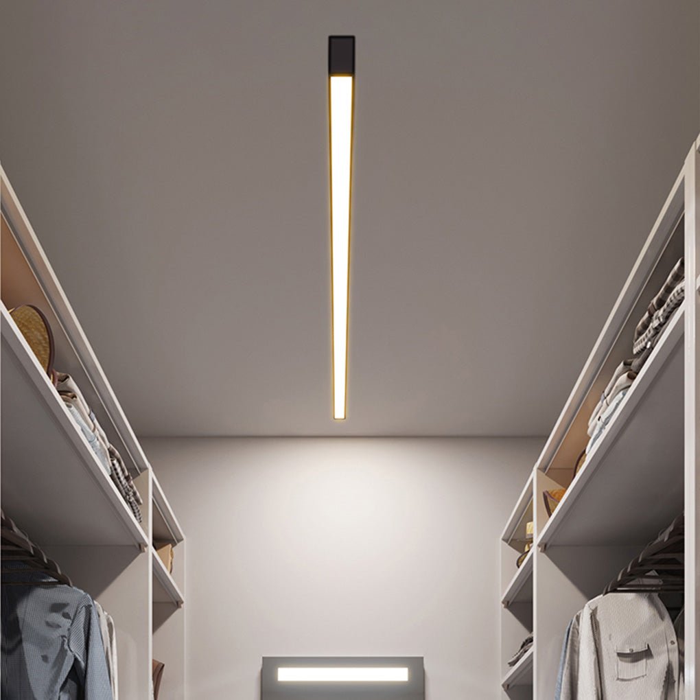 Minimalist Linear LED Wall Sconce — Aluminum & Acrylic, Stepless Dimming, 3-Step Color Temp (3000K/4500K/6000K), Remote Control