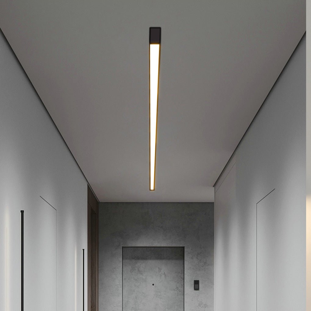Minimalist Linear LED Wall Sconce — Aluminum & Acrylic, Stepless Dimming, 3-Step Color Temp (3000K/4500K/6000K), Remote Control