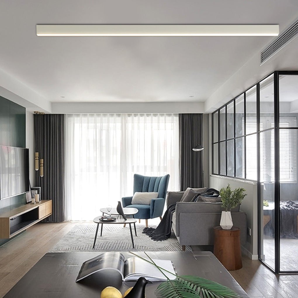 Minimalist Linear LED Wall Sconce — Aluminum & Acrylic, Stepless Dimming, 3-Step Color Temp (3000K/4500K/6000K), Remote Control