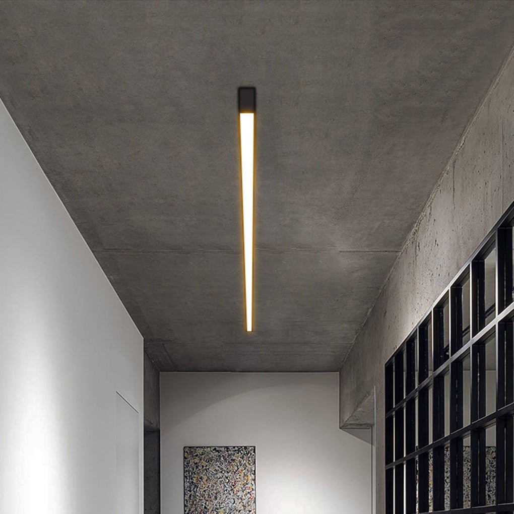 Minimalist Linear LED Wall Sconce — Aluminum & Acrylic, Stepless Dimming, 3-Step Color Temp (3000K/4500K/6000K), Remote Control